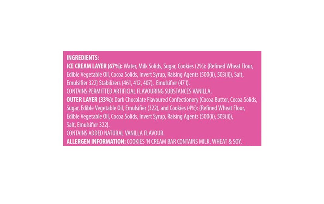 Baskin Robbins Signature Flavour Cookies 'N Cream   Pack  65 millilitre